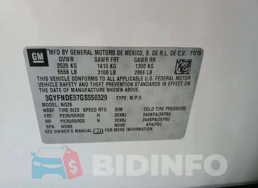 3GYFNDE37GS550329 Photo# 13
