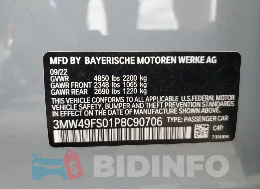 3MW49FS01P8C90706 Photo# 12