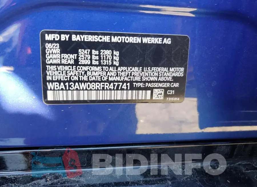 WBA13AW08RFR47741 Photo# 13