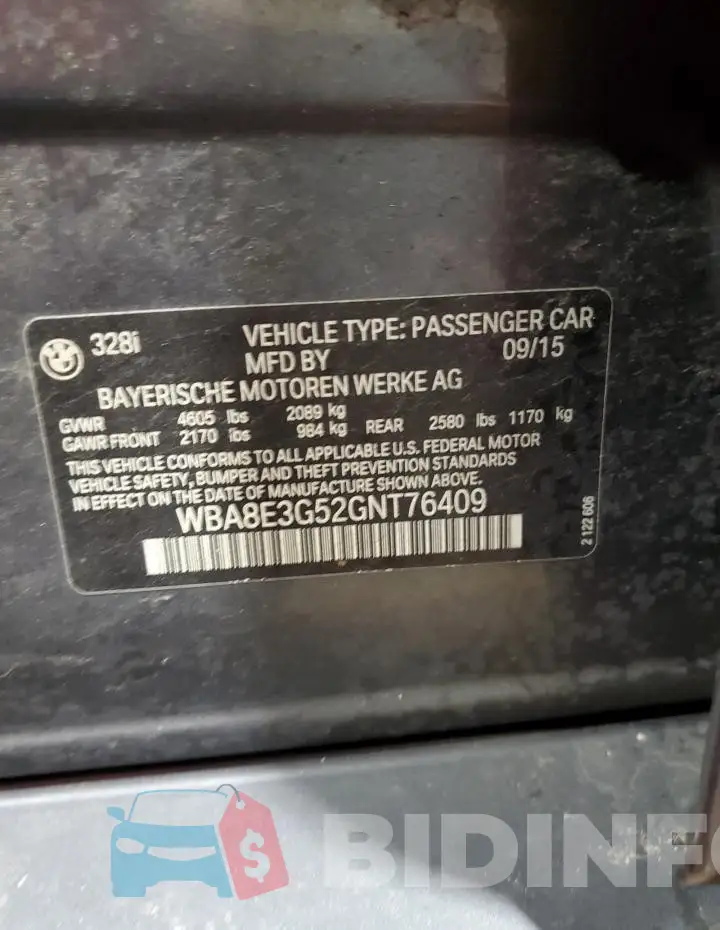 WBA8E3G52GNT76409 Photo# 12