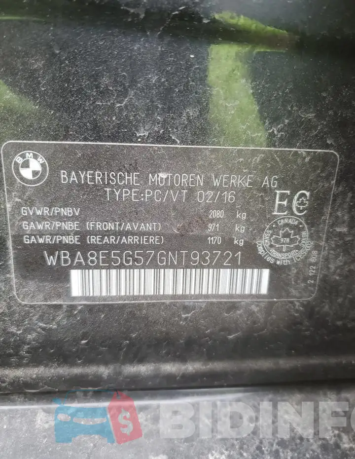 WBA8E5G57GNT93721 Photo# 12
