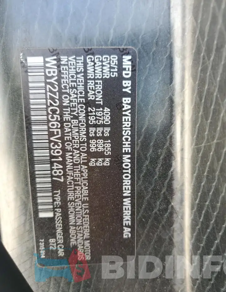 WBY2Z2C56FV391487 Photo# 13