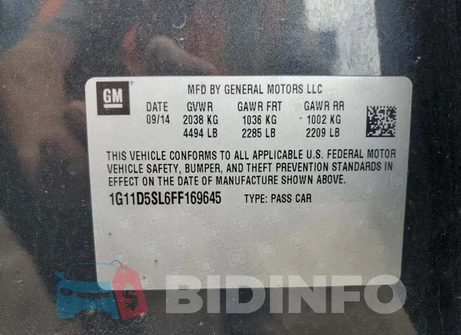 1G11D5SL6FF169645 Photo# 12