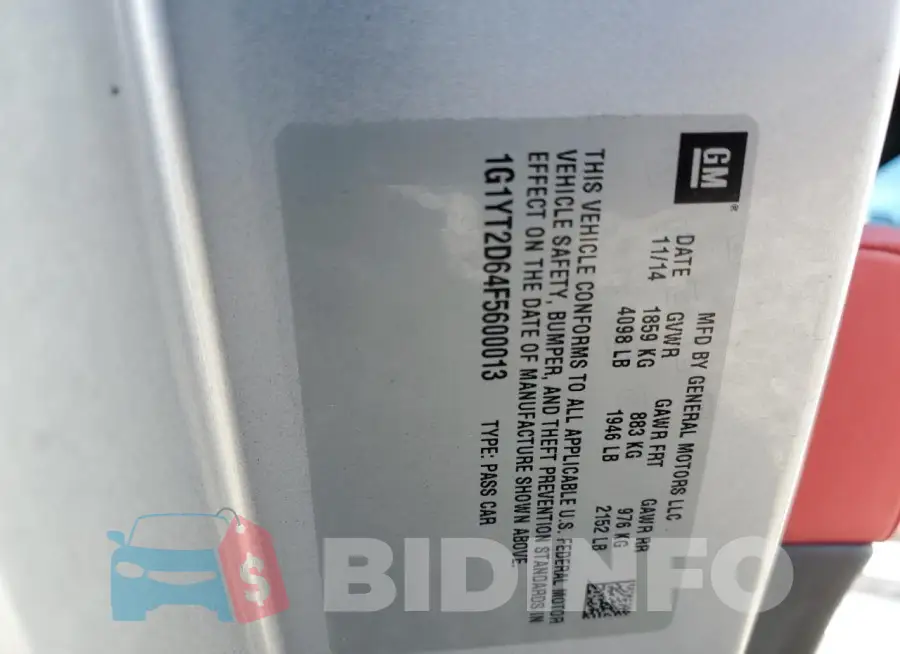 1G1YT2D64F5600013 Photo# 12