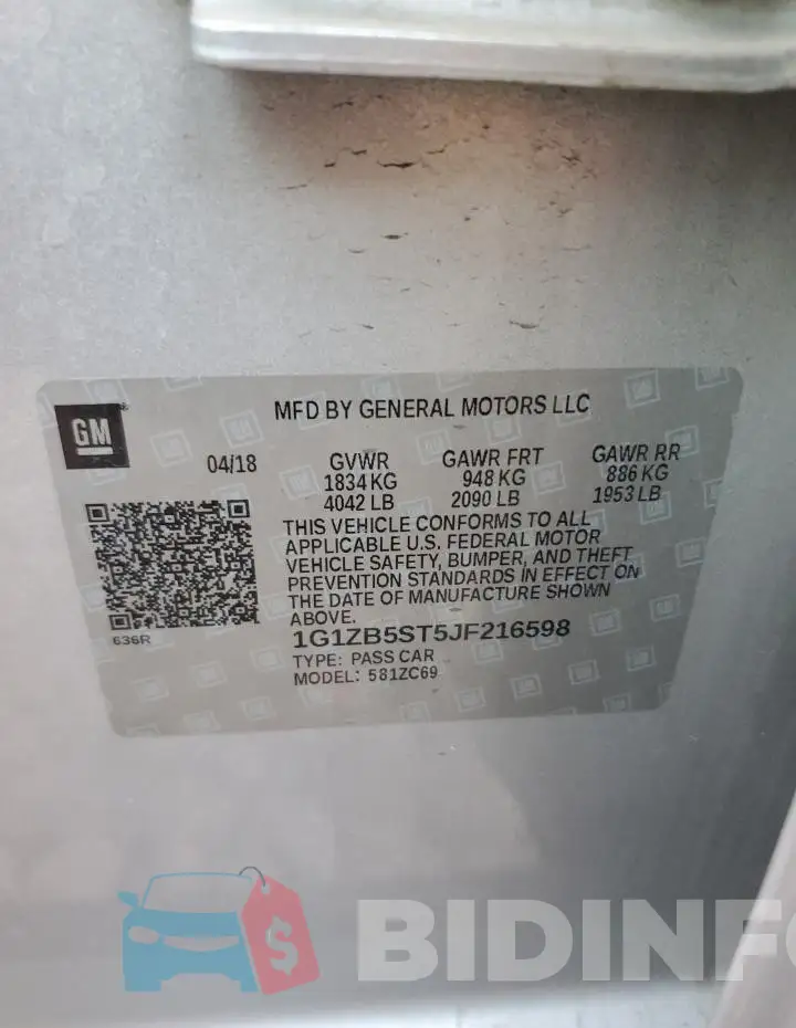 1G1ZB5ST5JF216598 Photo# 12
