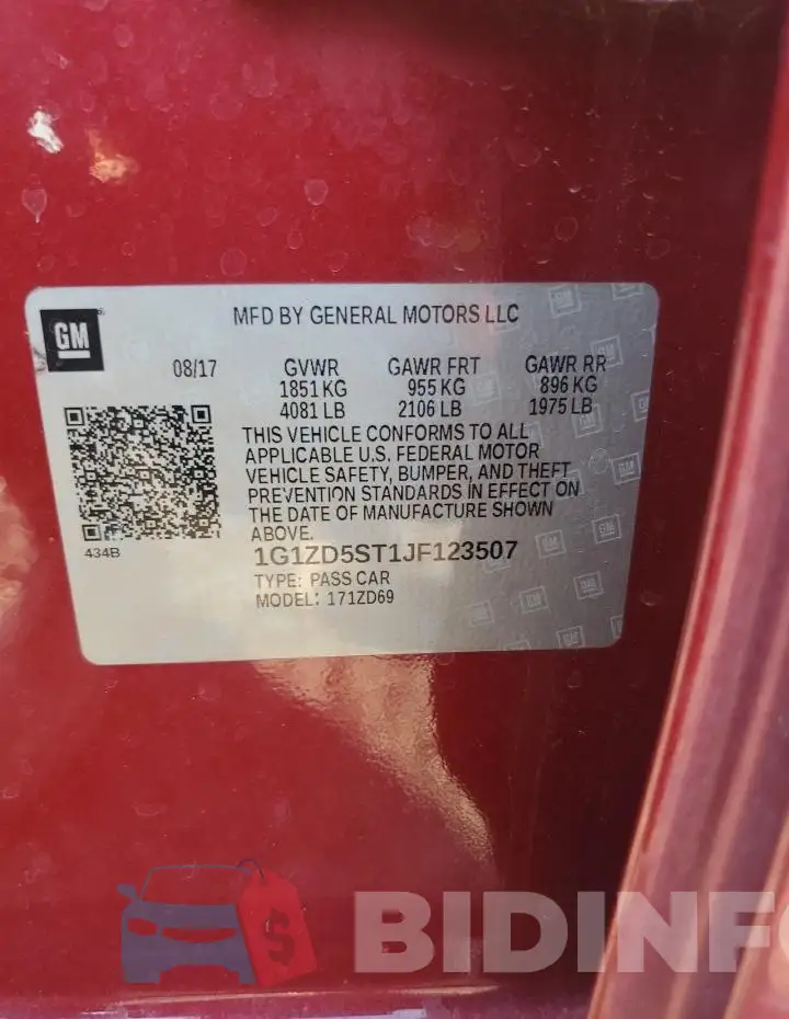 1G1ZD5ST1JF123507 Photo# 12