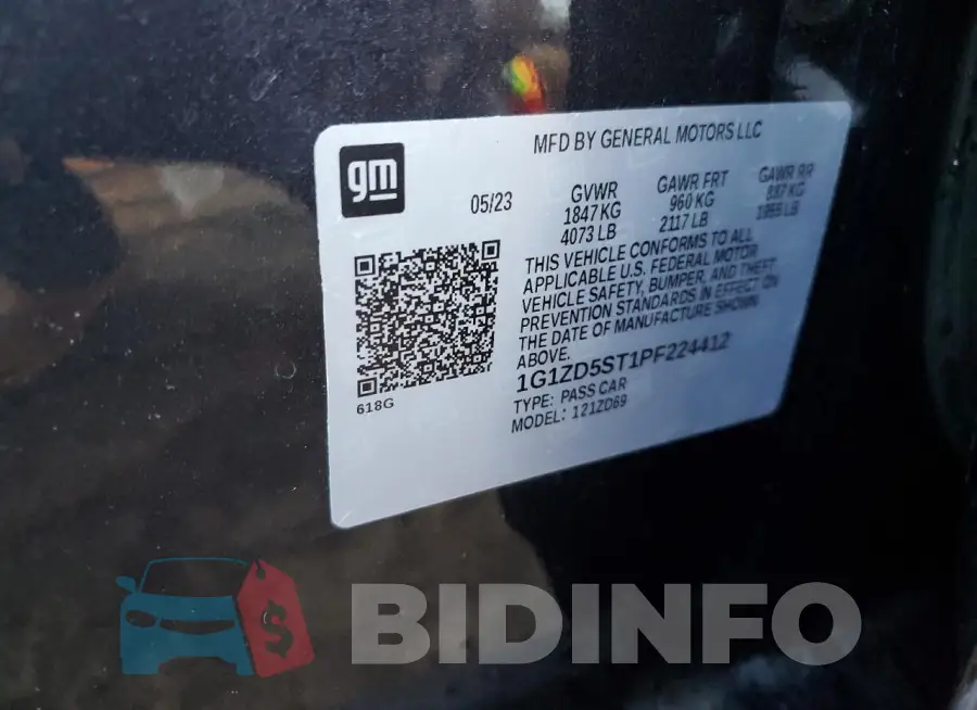 1G1ZD5ST1PF224412 Photo# 12
