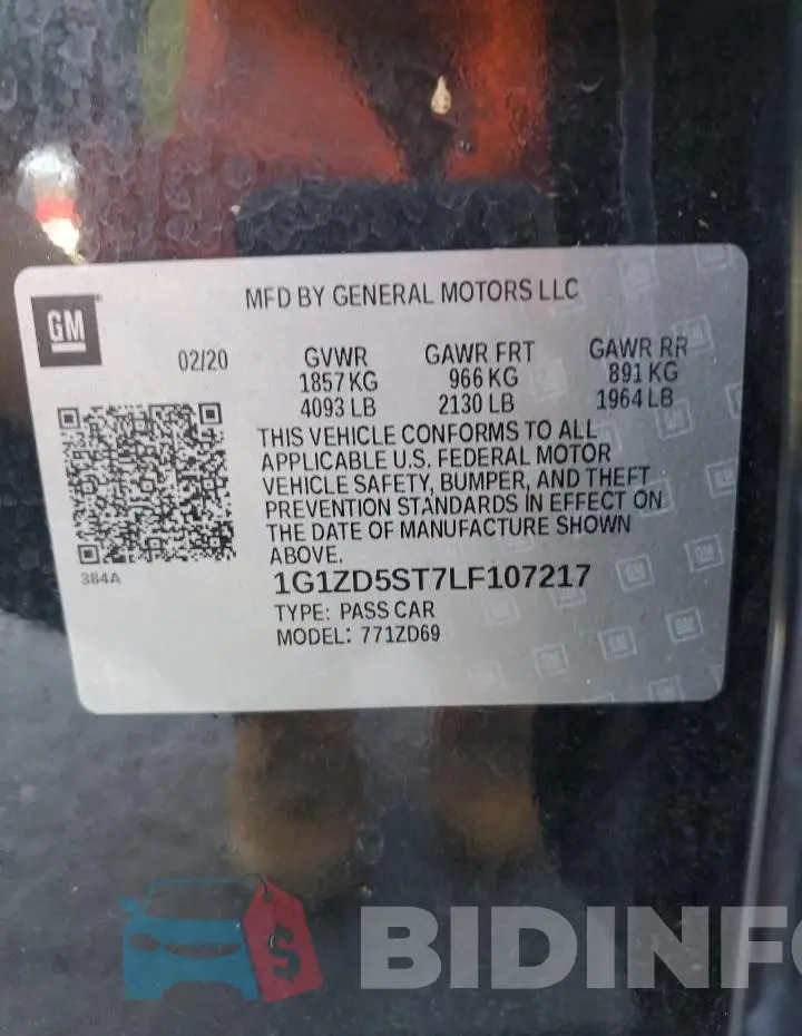 1G1ZD5ST7LF107217 Photo# 12