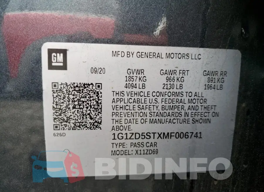 1G1ZD5STXMF006741 Photo# 12