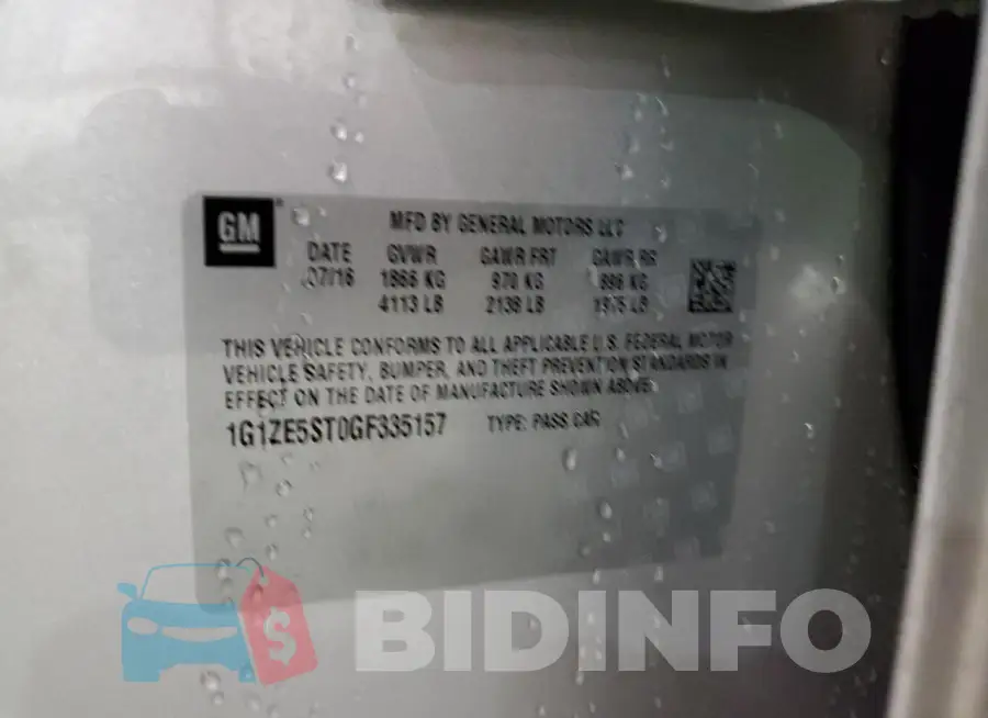 1G1ZE5ST0GF335157 Photo# 13
