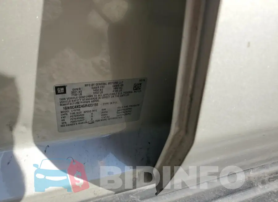 1GNSCAKC4GR423156 Photo# 13
