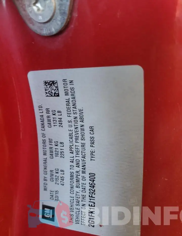 2G1FK1EJ1F9246400 Photo# 12