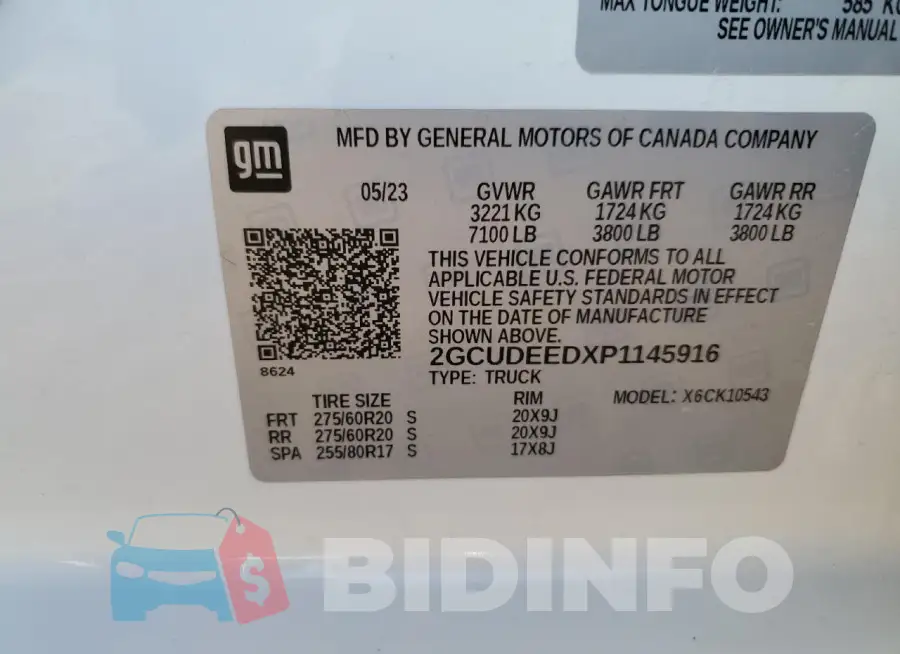 2GCUDEEDXP1145916 Photo# 12