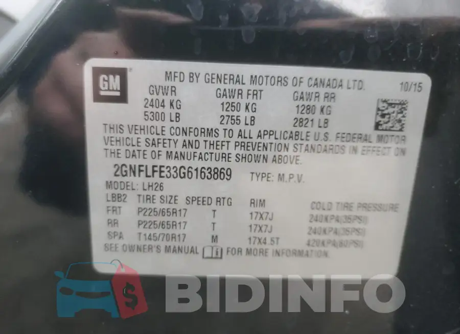 2GNFLFE33G6163869 Photo# 13