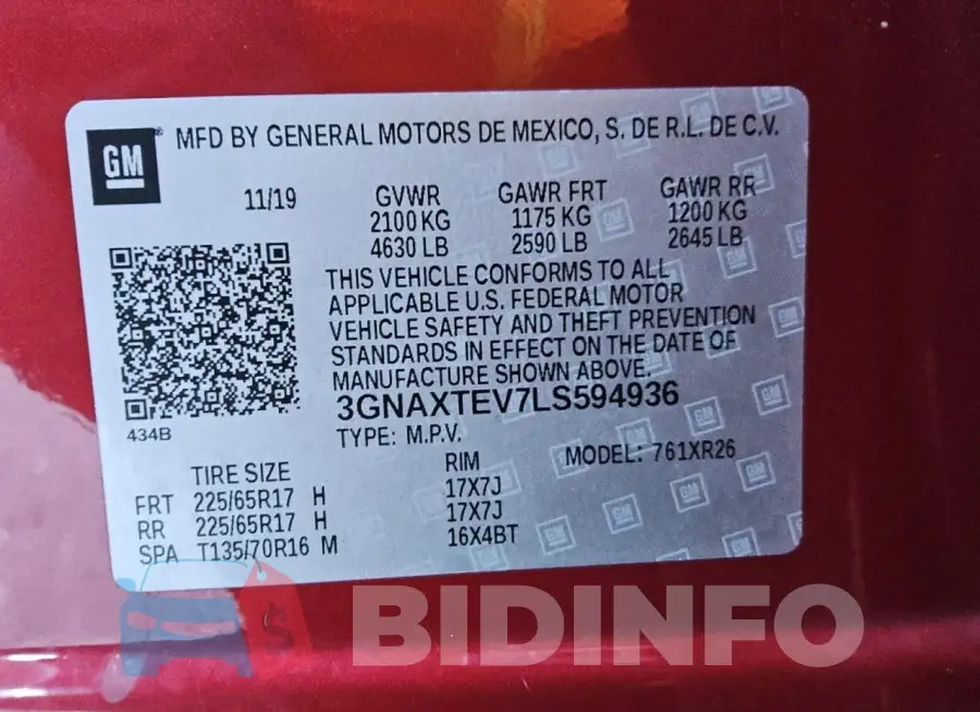 3GNAXTEV7LS594936 Photo# 13