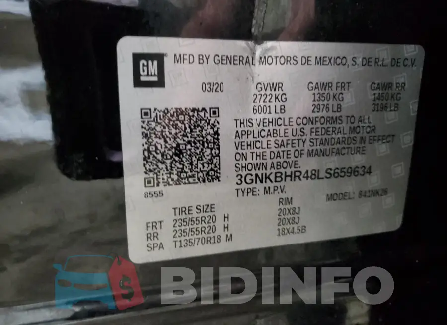 3GNKBHR48LS659634 Photo# 13