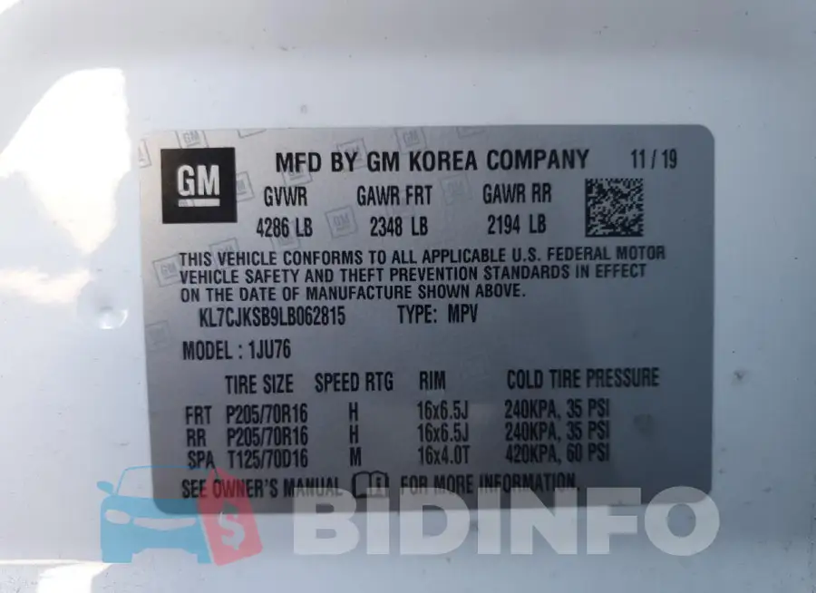 KL7CJKSB9LB062815 Photo# 13