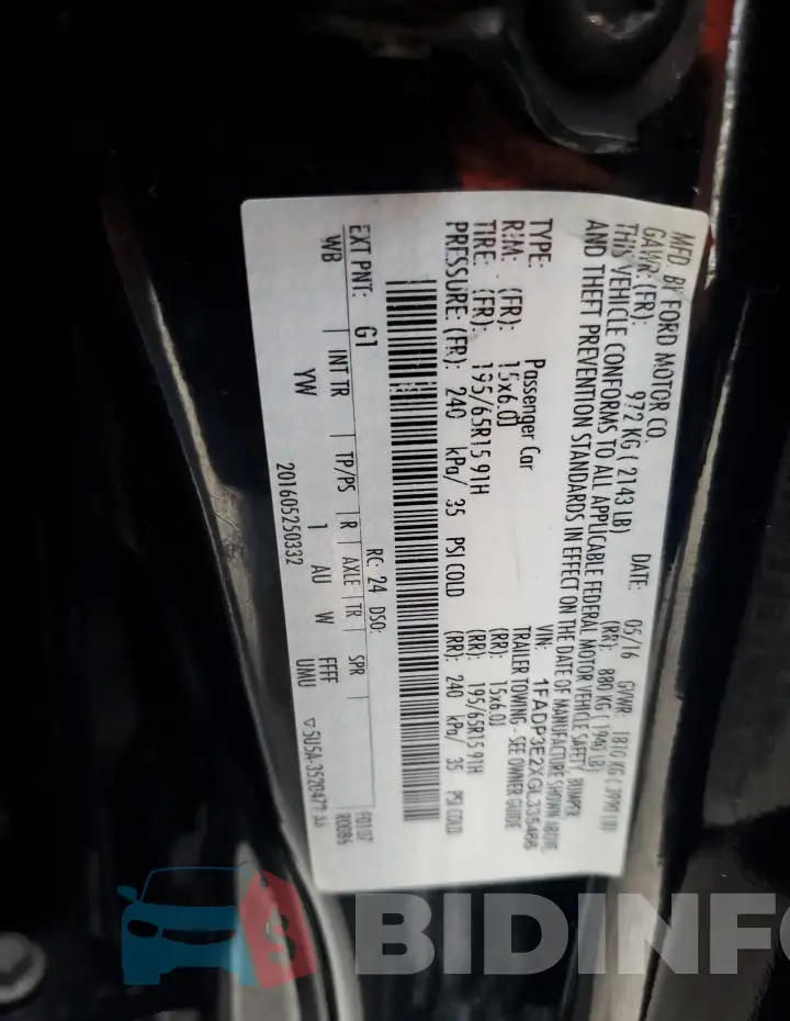 1FADP3E2XGL335466 Photo# 13