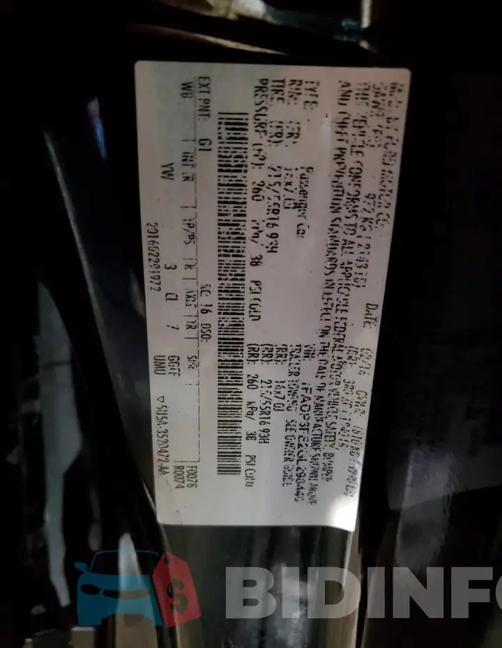 1FADP3FE2GL298440 Photo# 12