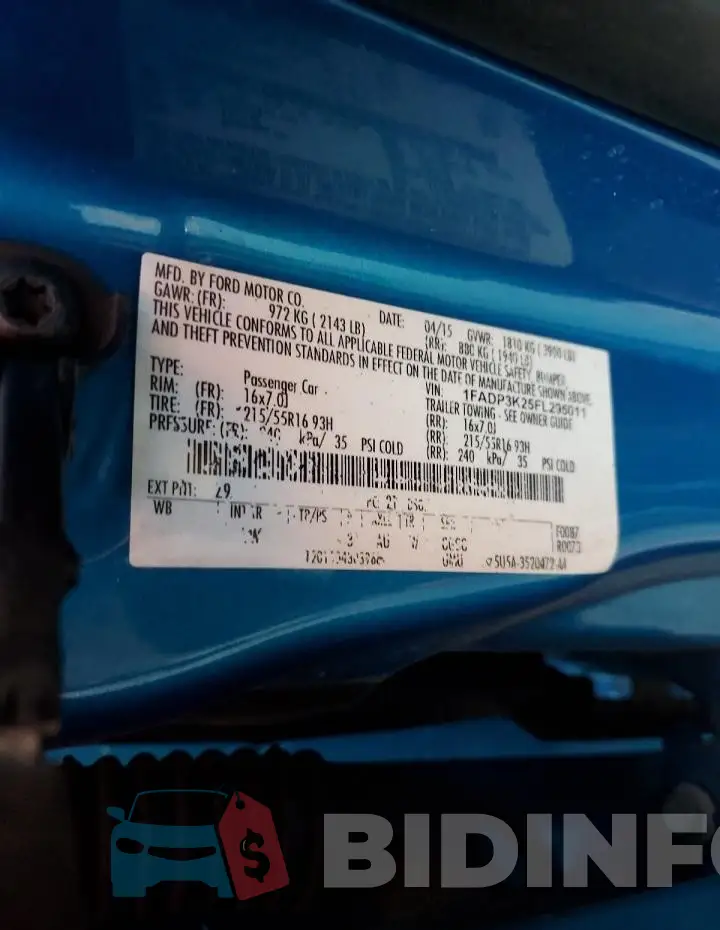 1FADP3K25FL295011 Photo# 12