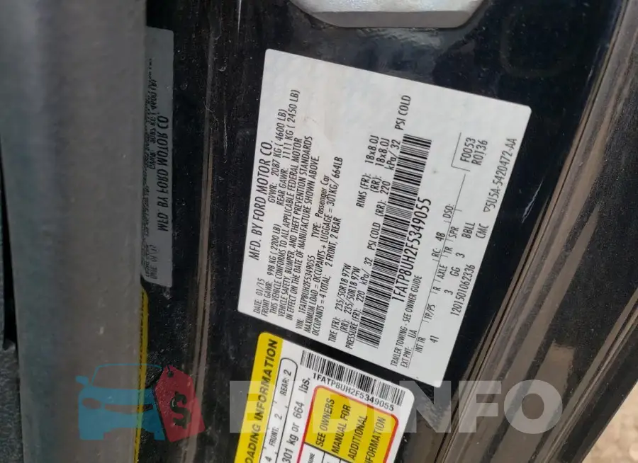 1FATP8UH2F5349055 Photo# 12
