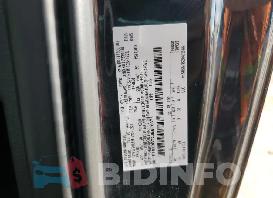 1FT8X3BT2JEB70873 Photo# 12