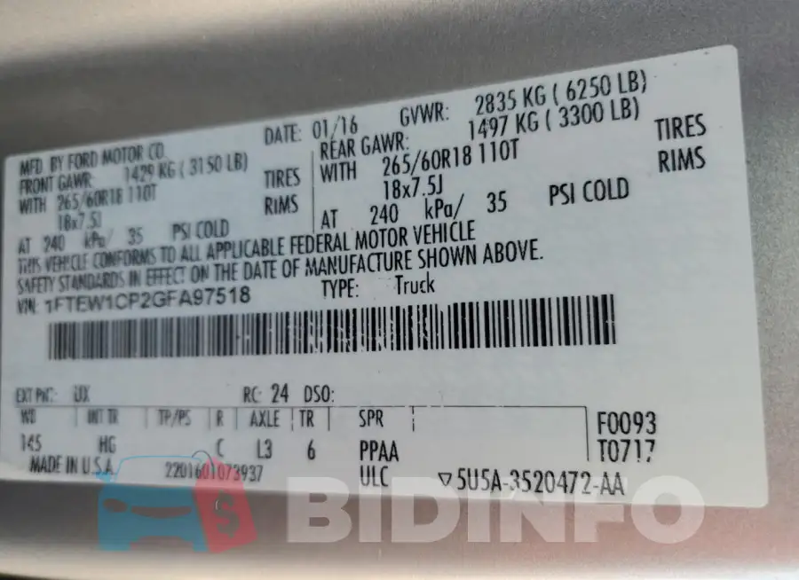1FTEW1CP2GFA97518 Photo# 12