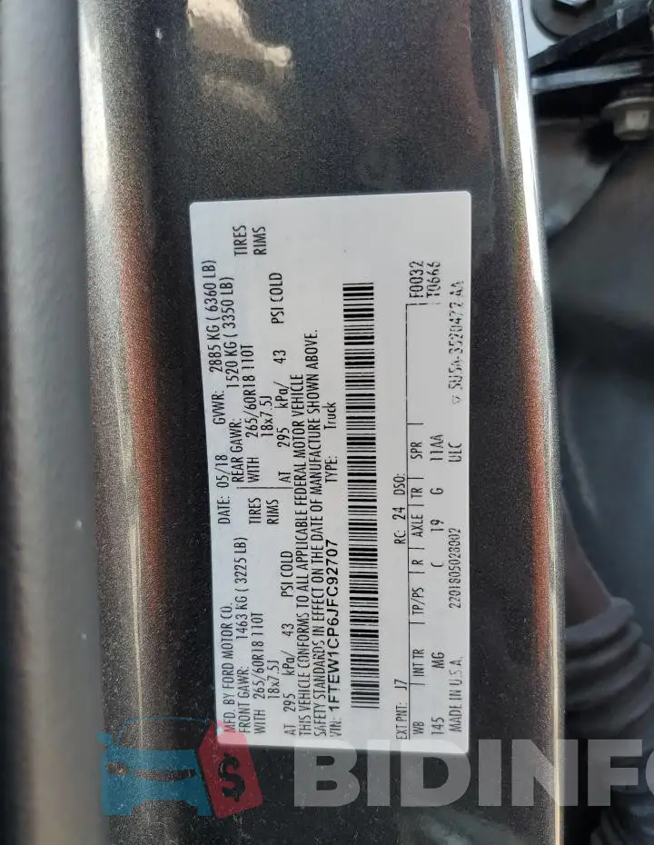 1FTEW1CP6JFC92707 Photo# 12