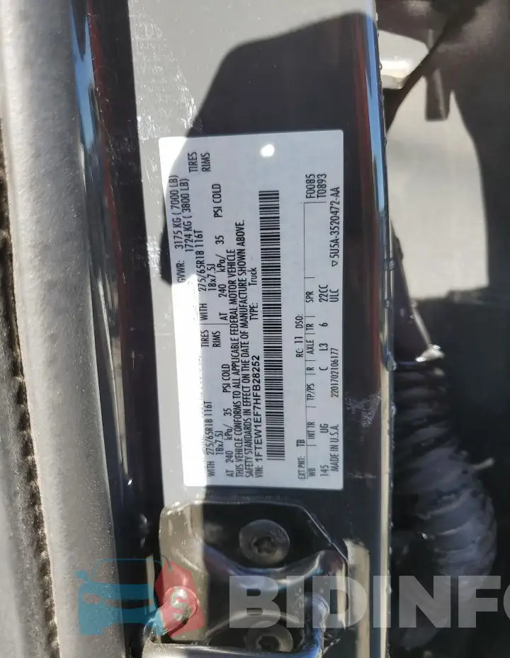 1FTEW1EF7HFB28252 Photo# 12