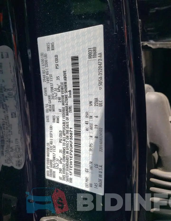 1FTEW1EP2GKF55871 Photo# 12
