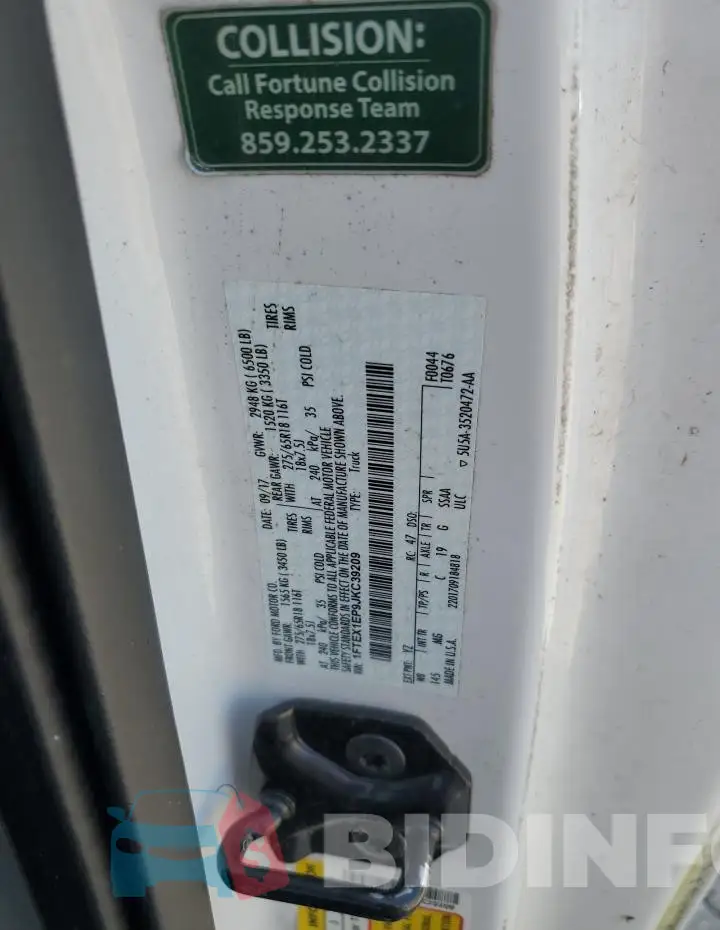 1FTEX1EP9JKC39209 Photo# 12