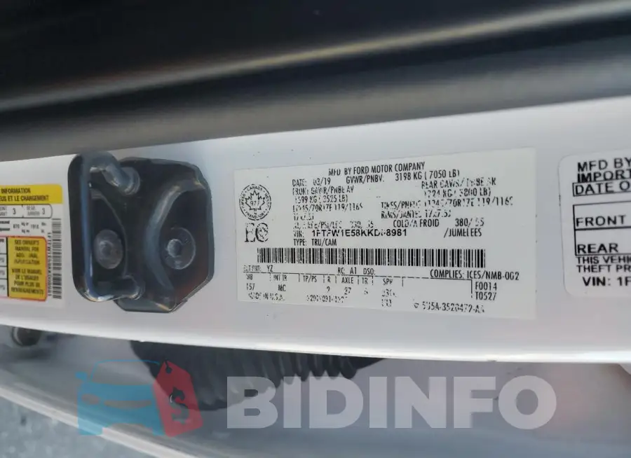1FTFW1E58KKD08981 Photo# 12