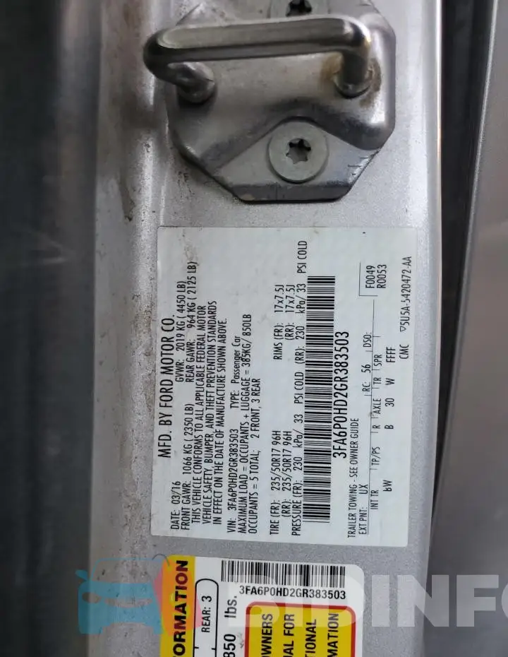 3FA6P0HD2GR383503 Photo# 12