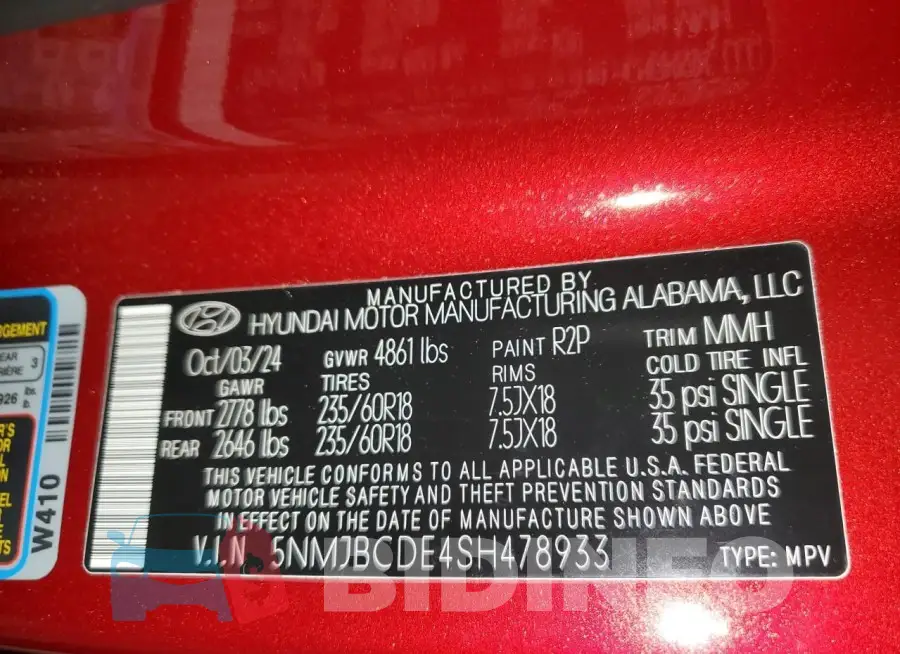 5NMJBCDE4SH478933 Photo# 13