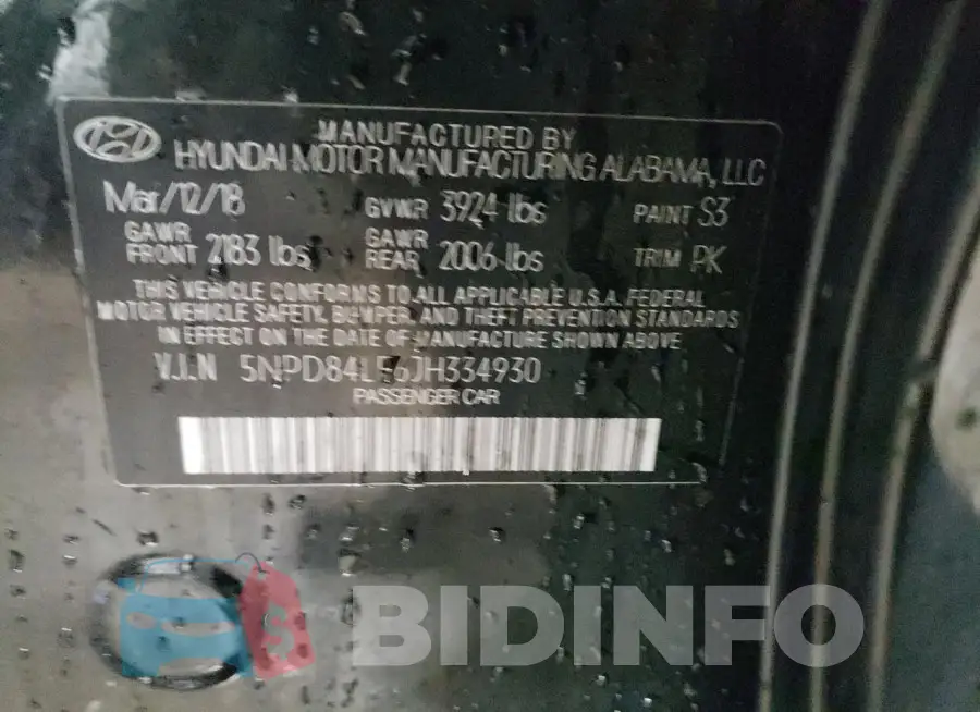 5NPD84LF6JH334930 Photo# 12