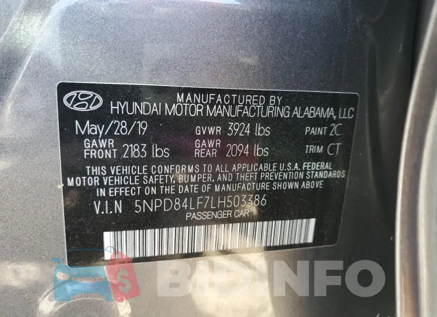 5NPD84LF7LH503386 Photo# 12