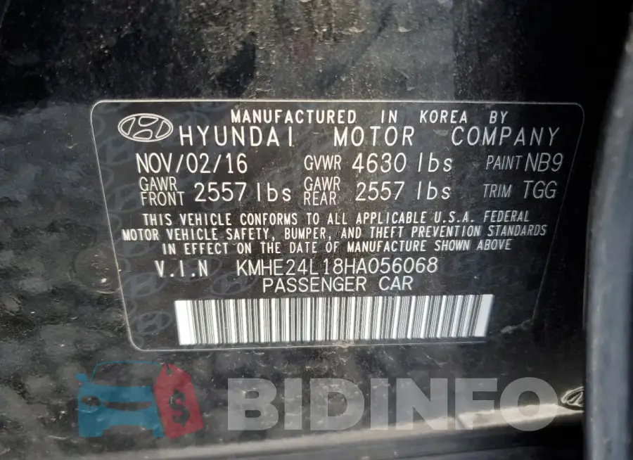 KMHE24L18HA056068 Photo# 12
