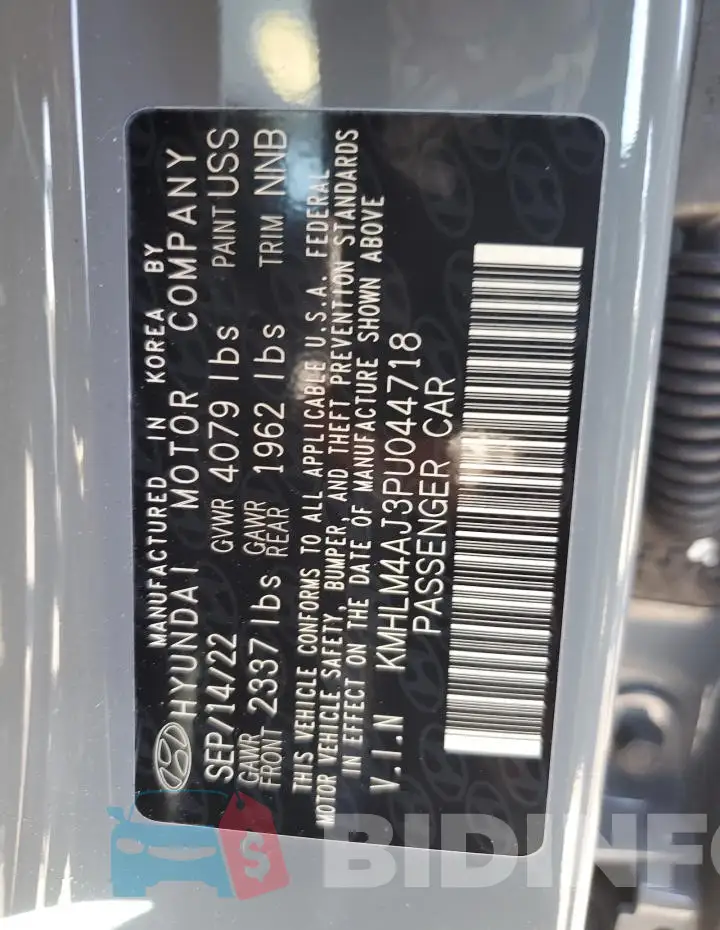 KMHLM4AJ3PU044718 Photo# 12