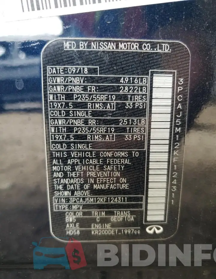 3PCAJ5M12KF124311 Photo# 12