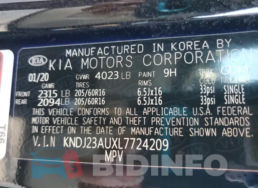 KNDJ23AUXL7724209 Photo# 13