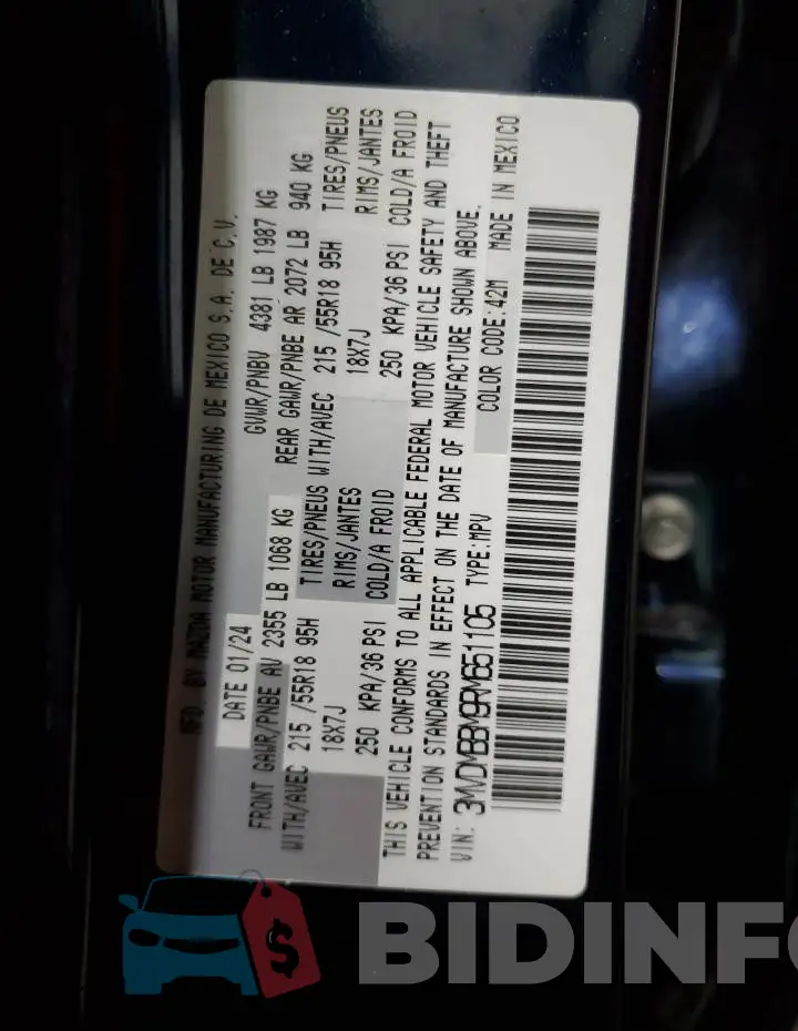3MVDMBBM9RM651105 Photo# 13