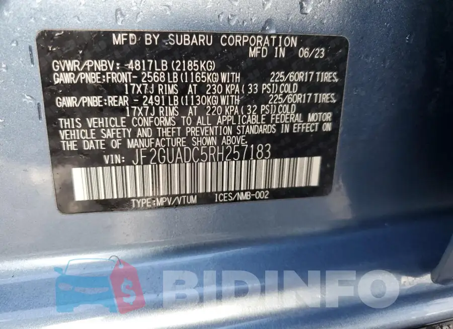 JF2GUADC5RH257183 Photo# 13