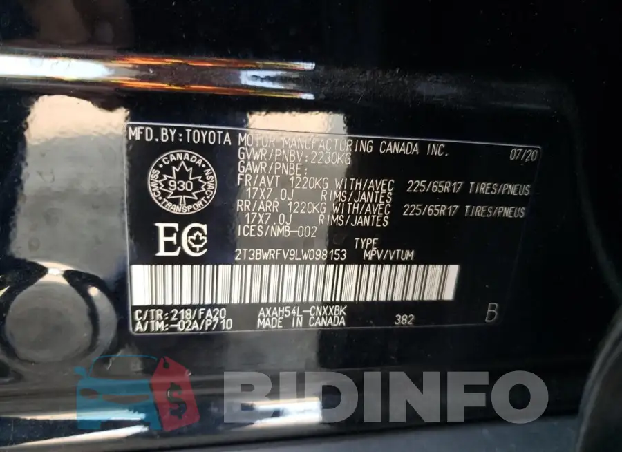 2T3BWRFV9LW098153 Photo# 14