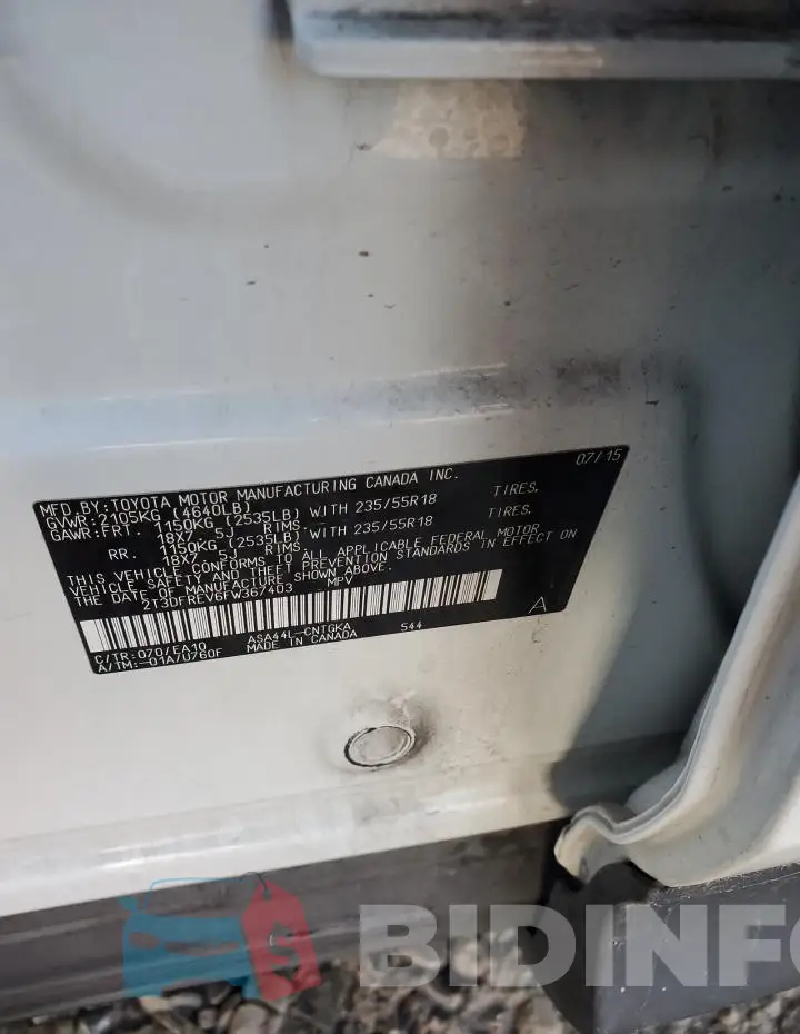 2T3DFREV6FW367403 Photo# 12