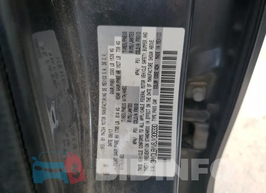 3MYDLBYV8JY306330 Photo# 12