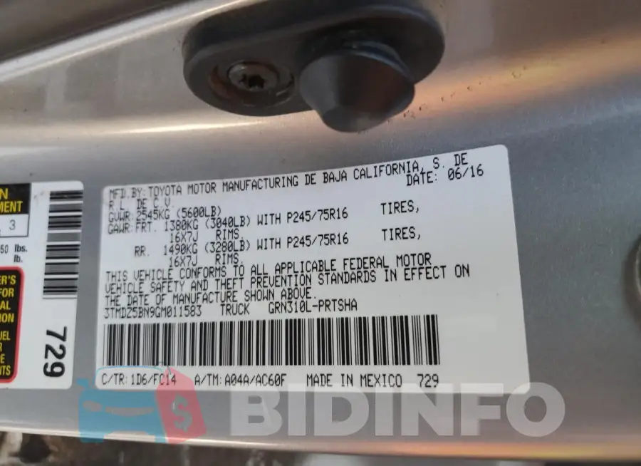 3TMDZ5BN9GM011583 Photo# 12