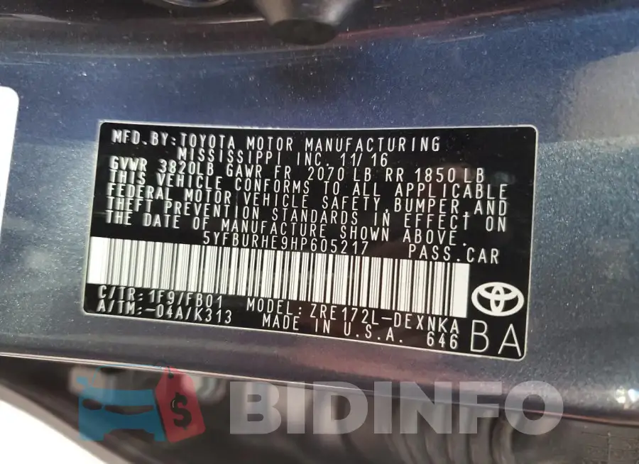 5YFBURHE9HP605217 Photo# 13