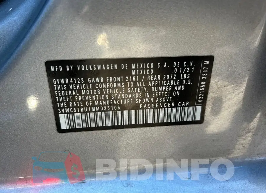 3VWC57BU1MM035105 Photo# 10