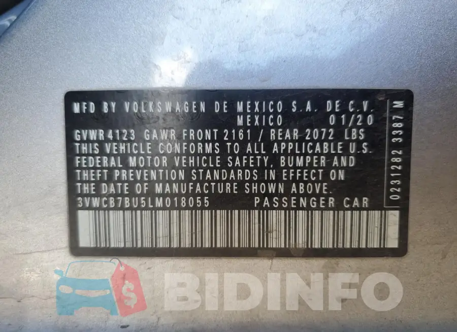 3VWCB7BU5LM018055 Photo# 12