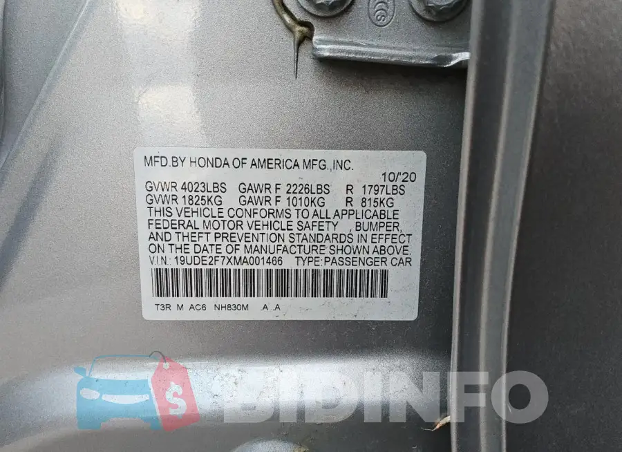 19UDE2F7XMA001466 Photo# 12